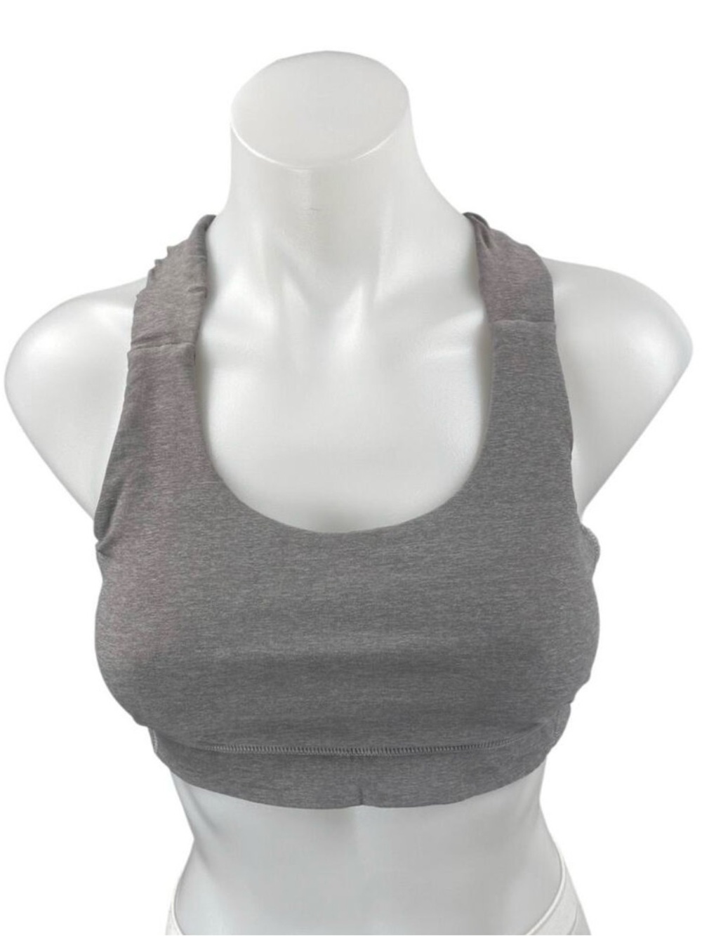 Lululemon Gray Scoop Neck Sports Bra